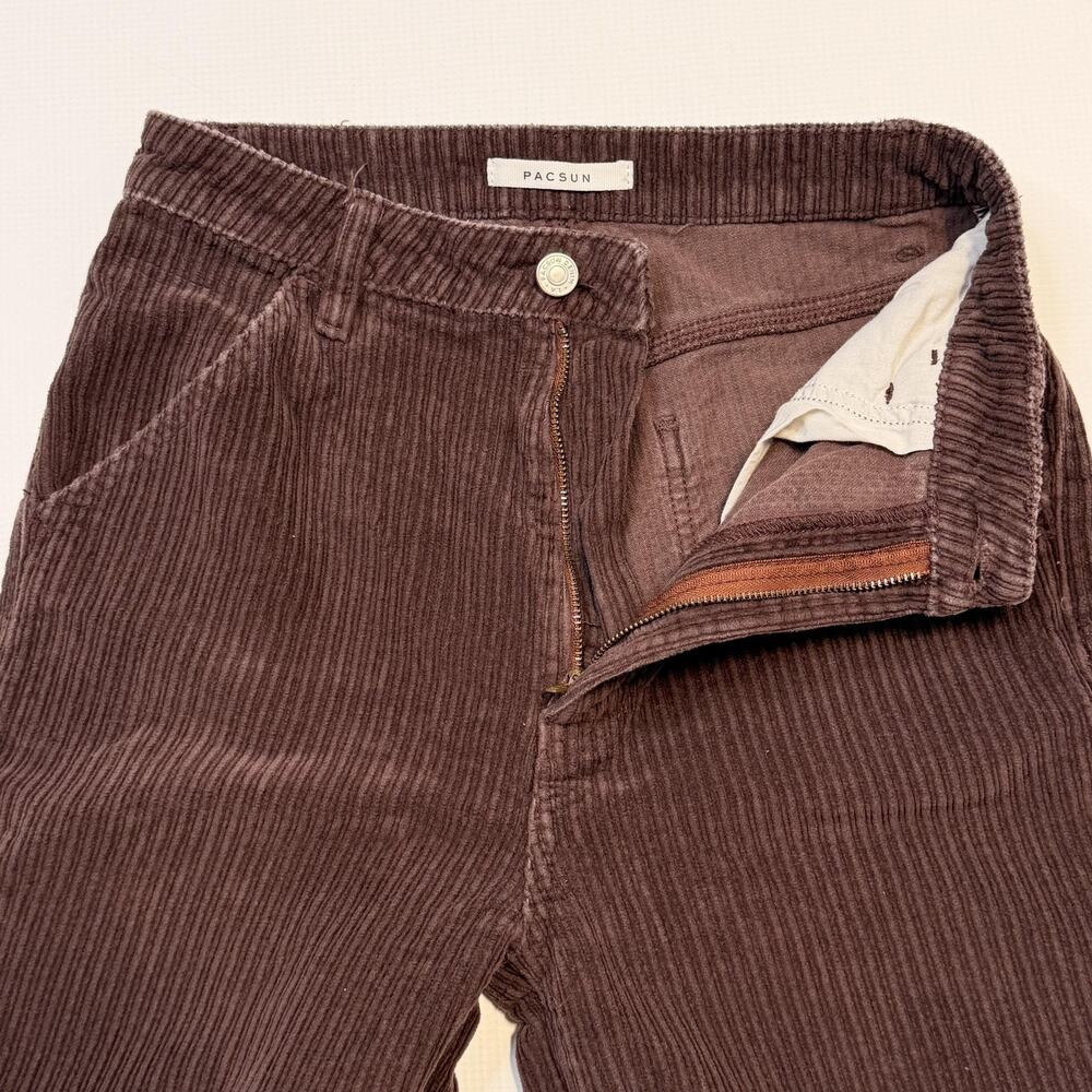PacSun Pants Juniors 26 Brown 90s BF Carpenter Corduroy Straight Leg Relaxed - Picture 7 of 12